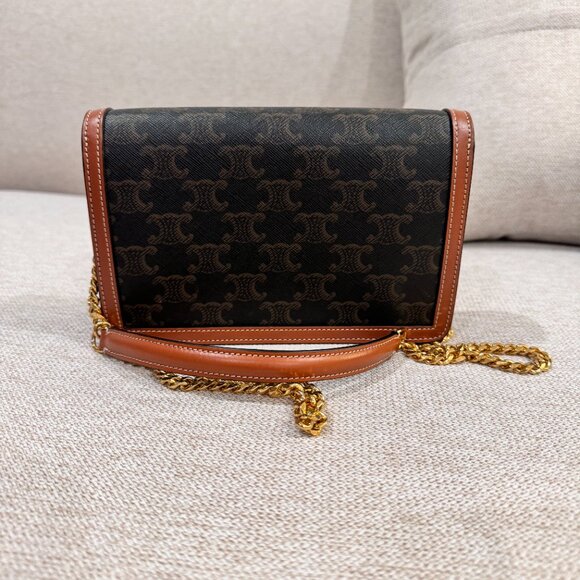 CELINE MARGO IN TRIOMPHE CANVAS AND CALFSKIN - Picture 2 of 7